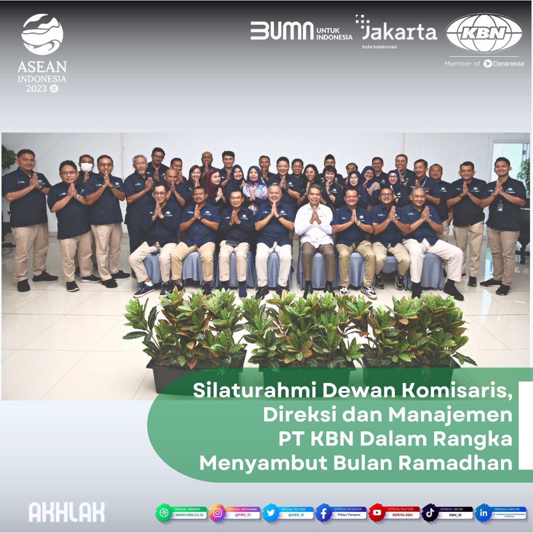 KBN_ID's tweet photo. Hii #KawanNusantara...
Menyambut bulan Ramadhan penuh keberkahan, KBN selenggarakan silaturahmi menjelang bulan suci Ramadhan 1444 H, silaturahmi dihadiri oleh Dewan Komisaris, Jajaran Direksi, Para Komite dan VP/GM PT KBN.
#Ramadhan1444H #PTKBN
#KBNTOP #BUMNUntukIndonesia https://t.co/9hi81n3l65