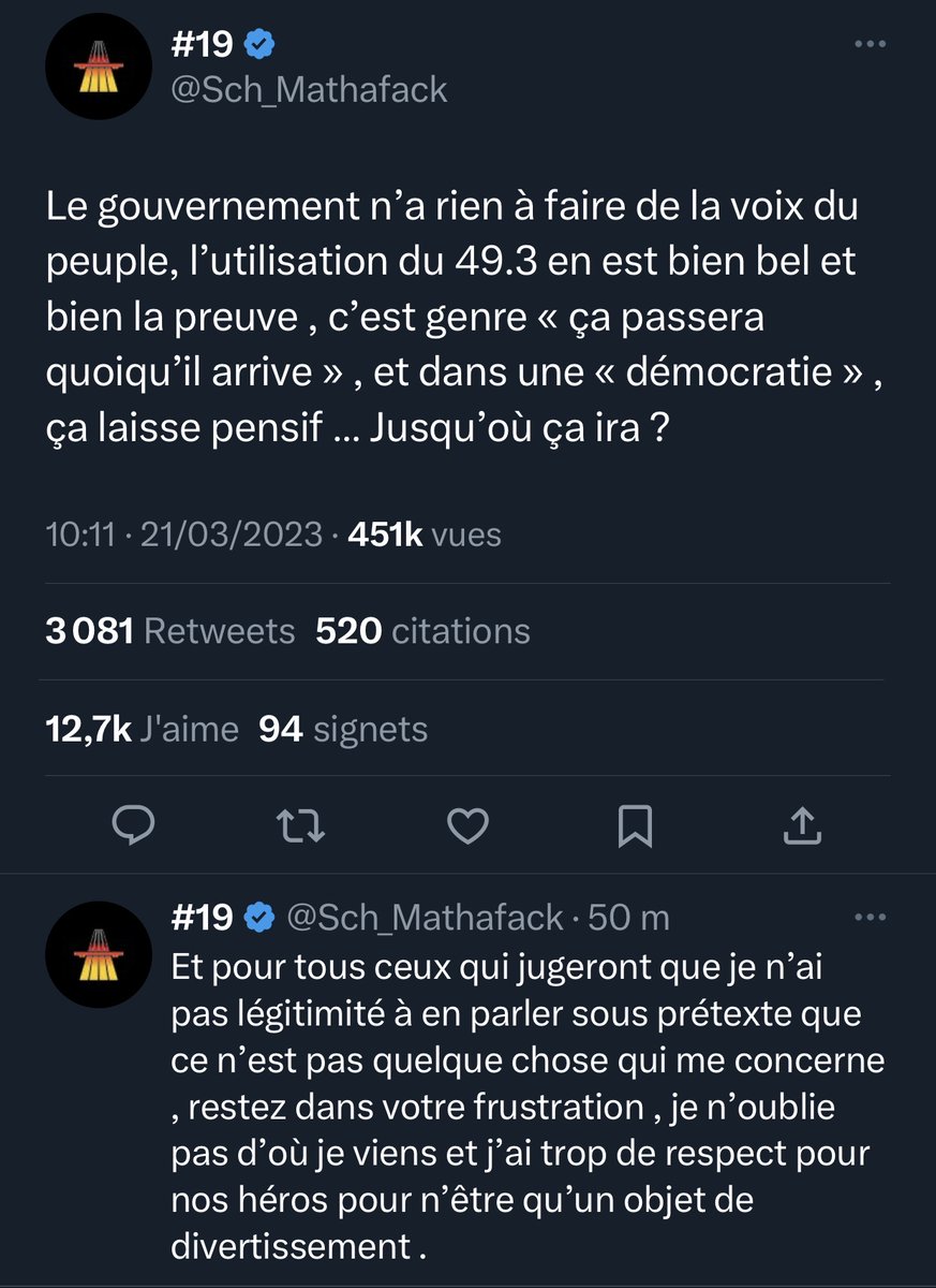 CerfiaFR's tweet photo. 🇫🇷 PEOPLE | Le rappeur #SCH a aussi pris la parole sur l’utilisation du 49.3 : https://t.co/PuRt6ysUfb