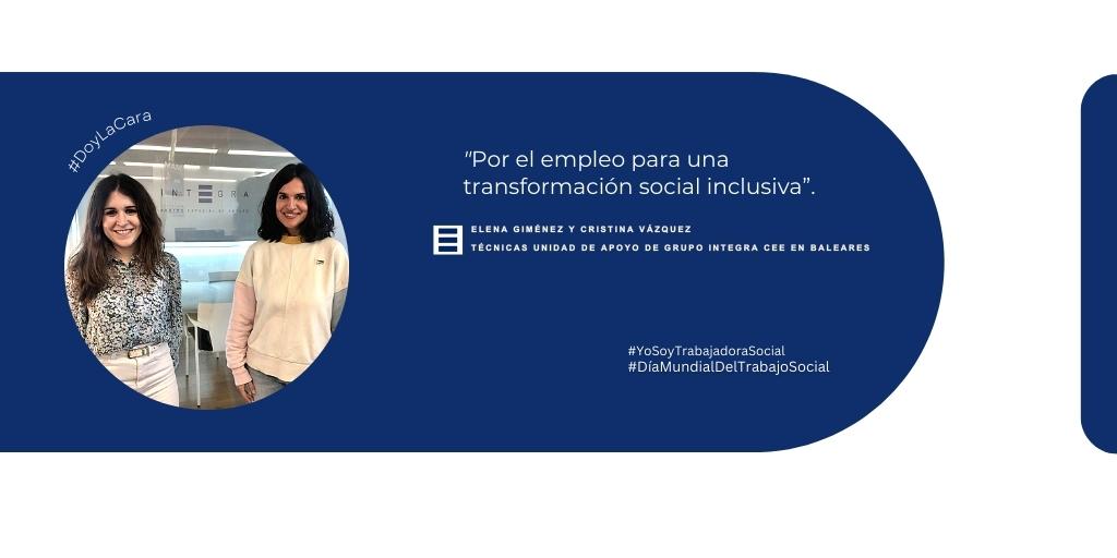 Integracee's tweet photo. La #inclusiónlaboral de #PersonasConDiscapacidad requiere de equipos técnicos multidisciplinares que realicen acompañamiento sociolaboral, principal función que desarrollan, cada día, nuestr@s compañer@s de la Unidad de Apoyo. #Hoy  #DíaMundialDelTrabajoSocial, dan la cara👇 https://t.co/BuZ3kfSyA6
