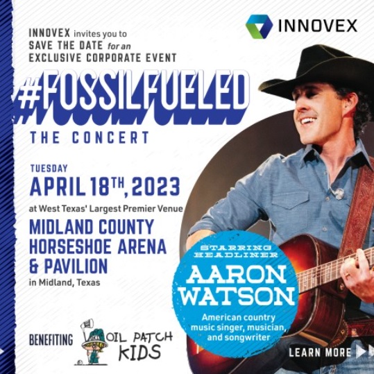 oredigger99's tweet photo. Please Join Innovex and 30+ great sponsors on April 18th in Midland TX for a first of it's kind celebration of the Fossil Fuel Industry.  Part Educational, Part Entertainment and profits from the events benefit Oil Patch Kids https://t.co/OoMJNGUfrG