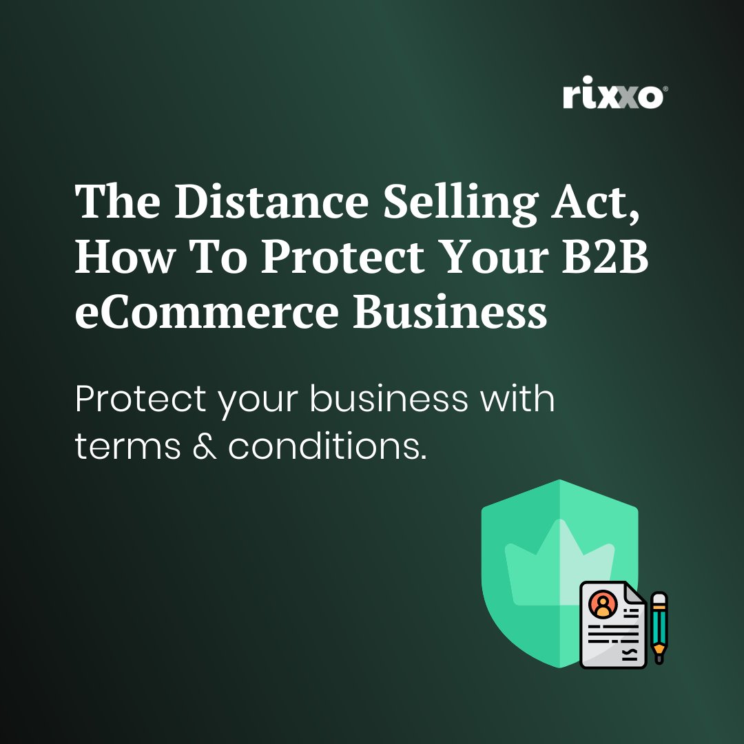 Did you know that selling from an online B2B store is governed by the Distance Selling Act? This consumer legislation, enacted by the Consumer Contracts Regulations, can pose a problem if not fully understood and adhered to. 

rixxo.com/how-to-b2b-eco…