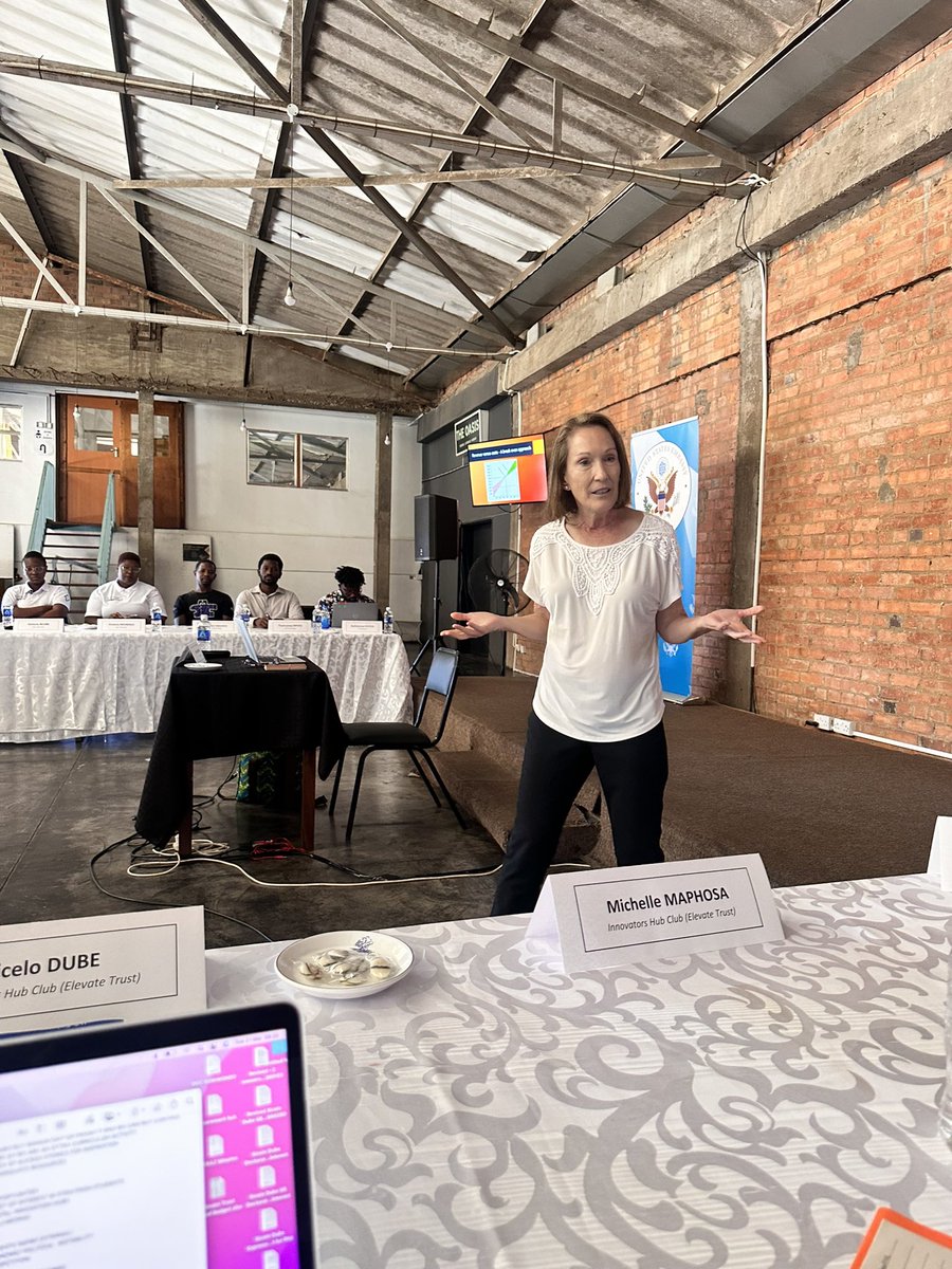 SiceloSTEMLADY's tweet photo. Day2 on structuring effective’s hubs and top on the list is how you generate revenue and sustainability models @ElevateTrust @WashFellowship @USEmbZim @innov4africa @Umahlekisacom @YouthConnektZim @YouthSDGs https://t.co/JnGldIMr4i