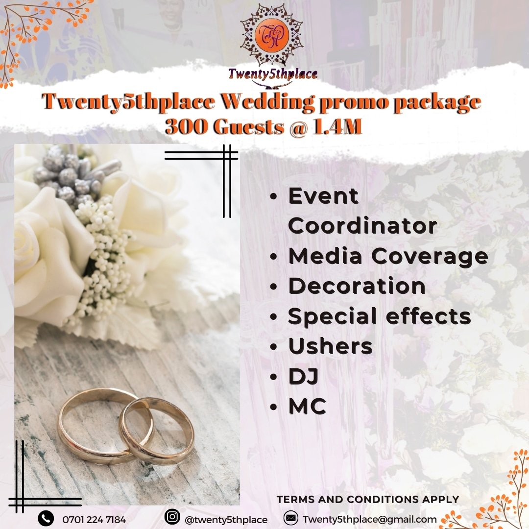 twenty5thplace's tweet photo. It's showering Event promos this Easter 💃 
We have decided to throw in an incredible wedding promo package for 1.4M (Naira) for 300 guests https://t.co/vRGsH7d8T2