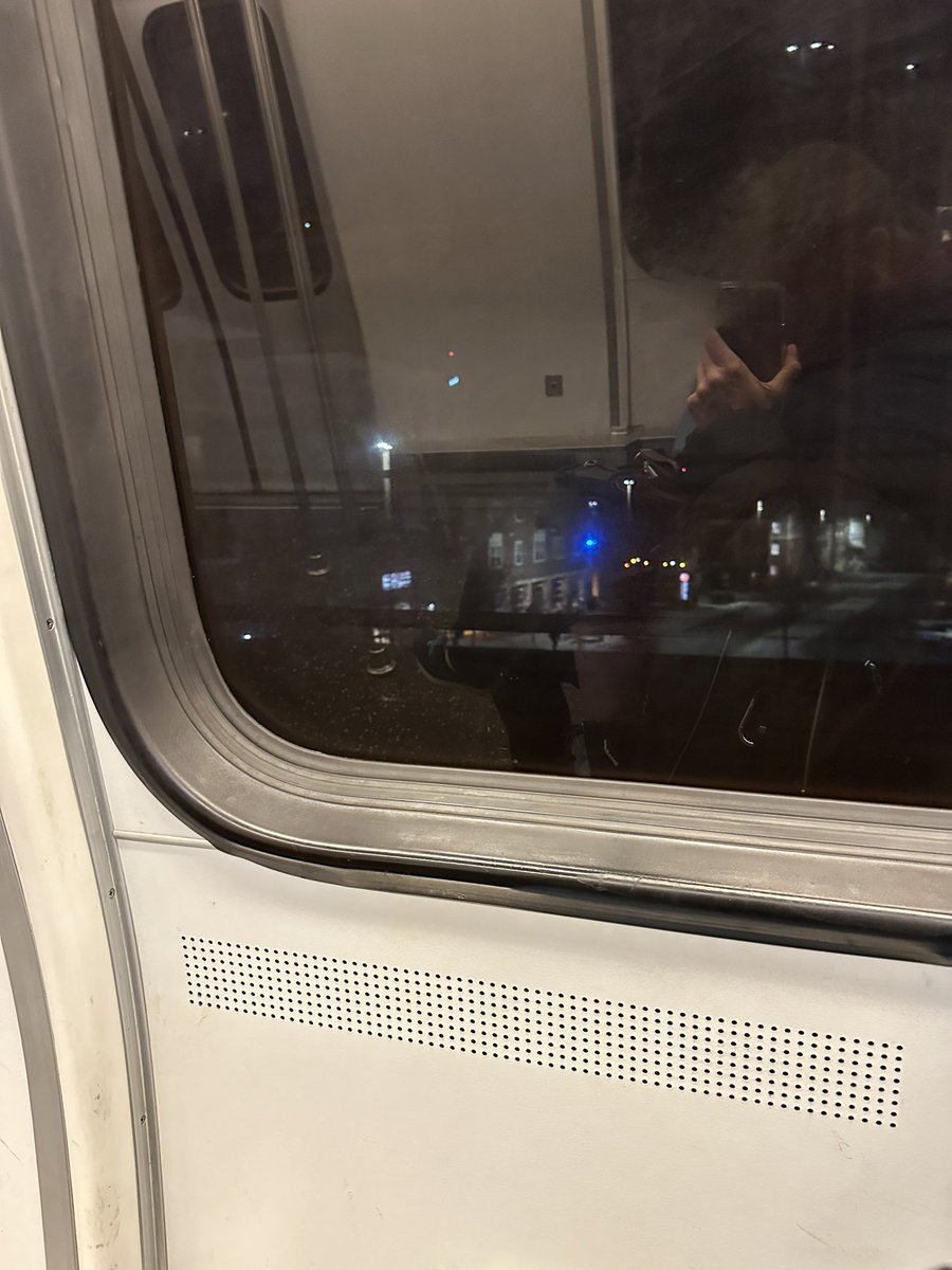 Bolts91Thunder's tweet photo. @wmata My point is it’s 6:15 and I can’t see the signs outside because they aren’t lit up. The signage inside the cars and the intercoms don’t always work. For people who are blind or low vision we depend on these things https://t.co/1k7w2B50nI