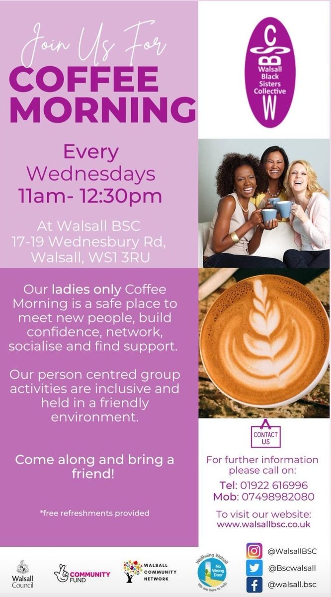 BscWalsall's tweet photo. Check out some of our services and projects 😁💎💜 @BscWalsall #community #support #charity #events #creative https://t.co/dhLXw5jm5J