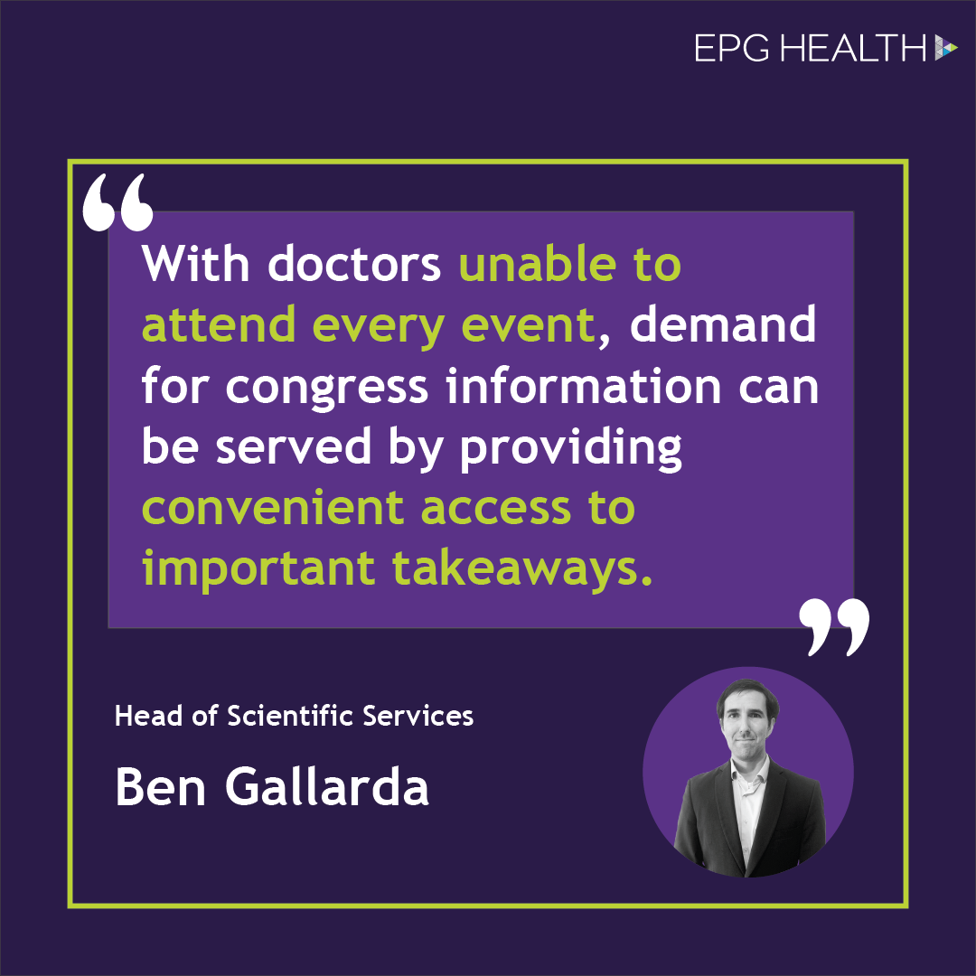EPGHealth's tweet photo. Ben Gallarda, EPG Health’s Head of Scientific Services, considers how the hybrid #congress model is opening up new opportunities for #HCPengagement in the March issue of PME magazine.

Read the article - https://t.co/uoX99QEHOA
 
@PMLiVEcom 

#pharma #CongressHighlights https://t.co/Sg6gob3IjC