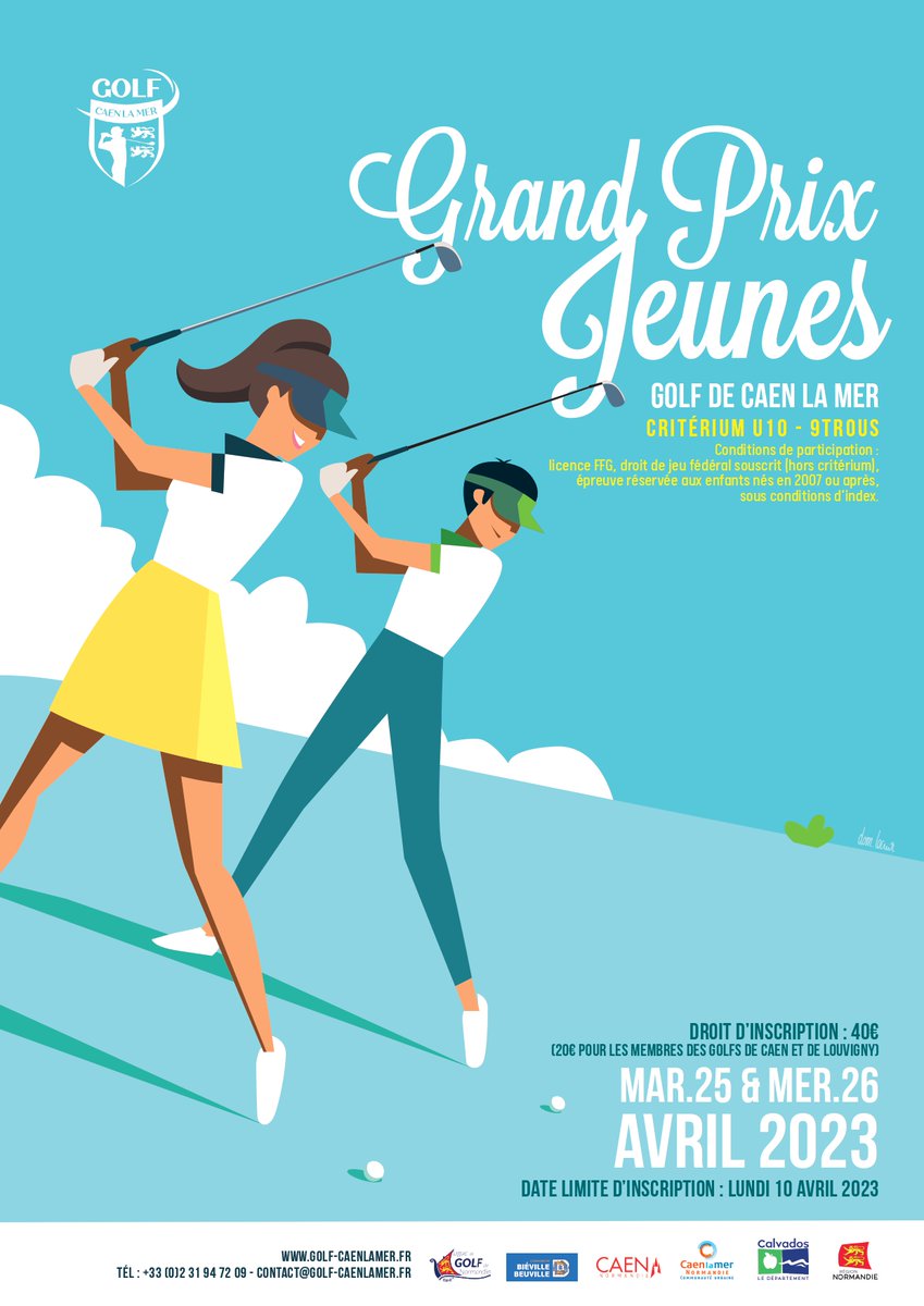 GolfCaenLaMer's tweet photo. Le @GolfCaenLaMer est fier d'organiser cette année encore son Grand Prix Jeunes !
L'année dernière nous avions accueilli 98 participants venant du Grand Ouest... Objectif 💯 pour la prochaine édition les 25 et 26 avril ! 🏌️‍♀️
#Caen #Caenlamer #CaenToujoursPlusSport https://t.co/tvYIcKy0Z2