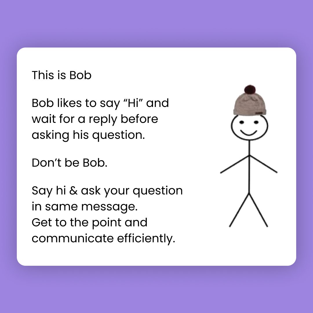 SpikeNowHQ's tweet image. Don't be Bob. Be better.

#communicationtips #spikenow #corporatehumor