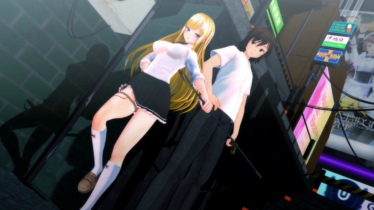 #COM3D2
神奈くんとアリスちゃん。
神奈くんも守られてばかりいないで頑張るんだぞ! 