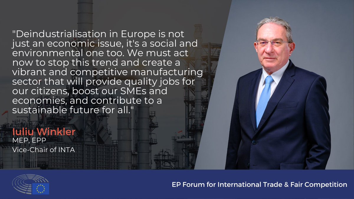 IuliuWinkler's tweet image. 📣In one week from today📆, join our event co-organised with @RodriguezPinero on the key role of European #industry in boosting 🇪🇺 #competitiveness incl. #SMEs, enabling #sustainable growth📈&amp;amp; the dual transition, while creating quality #jobs!

Register👇
bit.ly/3ywXND1