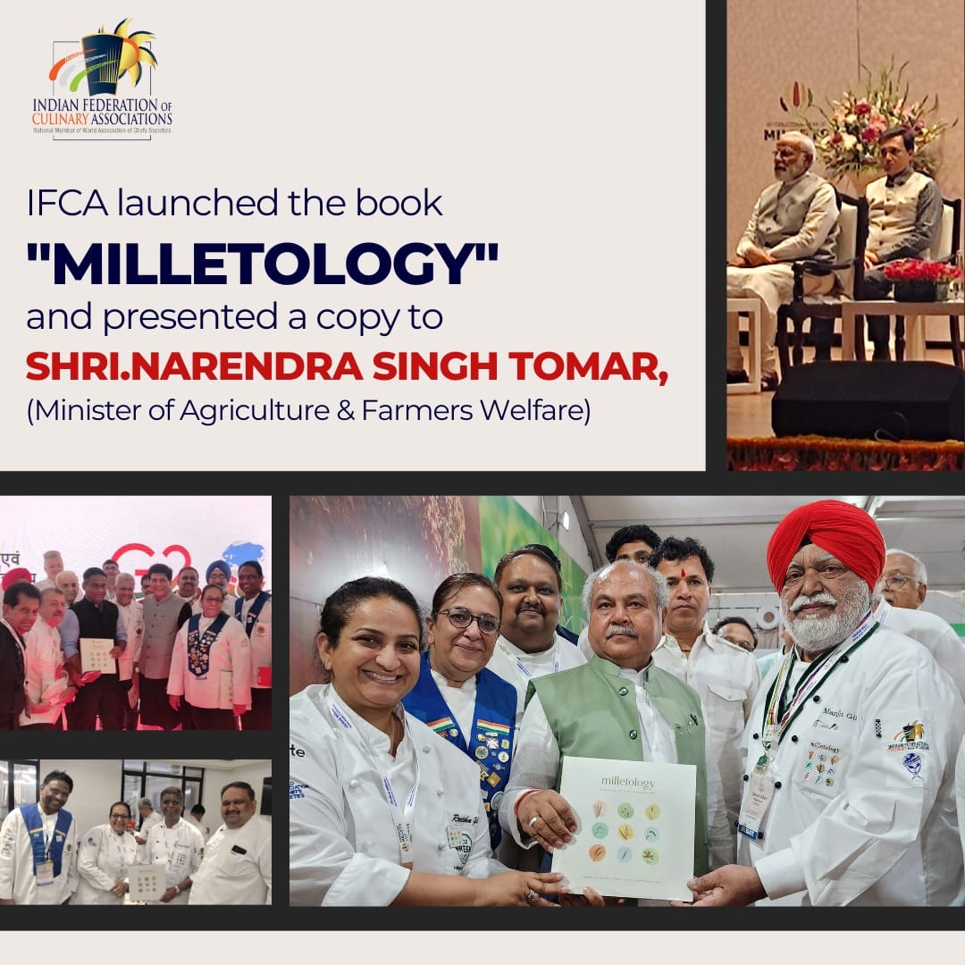 IfcaIndia's tweet photo. IFCA proudly launched the Milletology book on 18th March 2023. A copy of the book was presented to Shri. Narendra Singh Tomar, the Hon'ble Union Minister of Agriculture and Farmers Welfare at the two-day Global Millets (Shree Anna) Conference. 

#millets #milletyear2023 #delhi https://t.co/Z8Jz2kY1Yf