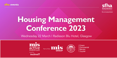 misamsactiveh's tweet photo. 1 day to go! Are you attending the @sfha_hq Housing Management Conference tomorrow? #Housing #ScottishHousing #Scotland #Glasgow #HousingManagementSystem https://t.co/fLvf2OGX6j
