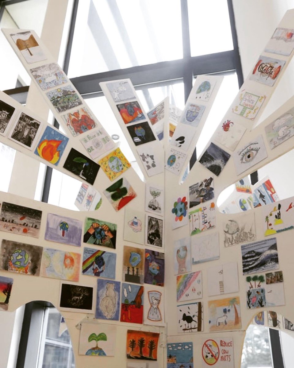 ArtSnows's tweet photo. Our Year 9’s took part in a ‘Climate Change’ Postcard Exchange. I believe 45+ schools from the UK and Ireland took part, and the exhibitions took place at the British Embassy in Ireland and Leicester Grammar School in the UK. #ClimateChange #PostcardExchange https://t.co/9MK9CGpVyb