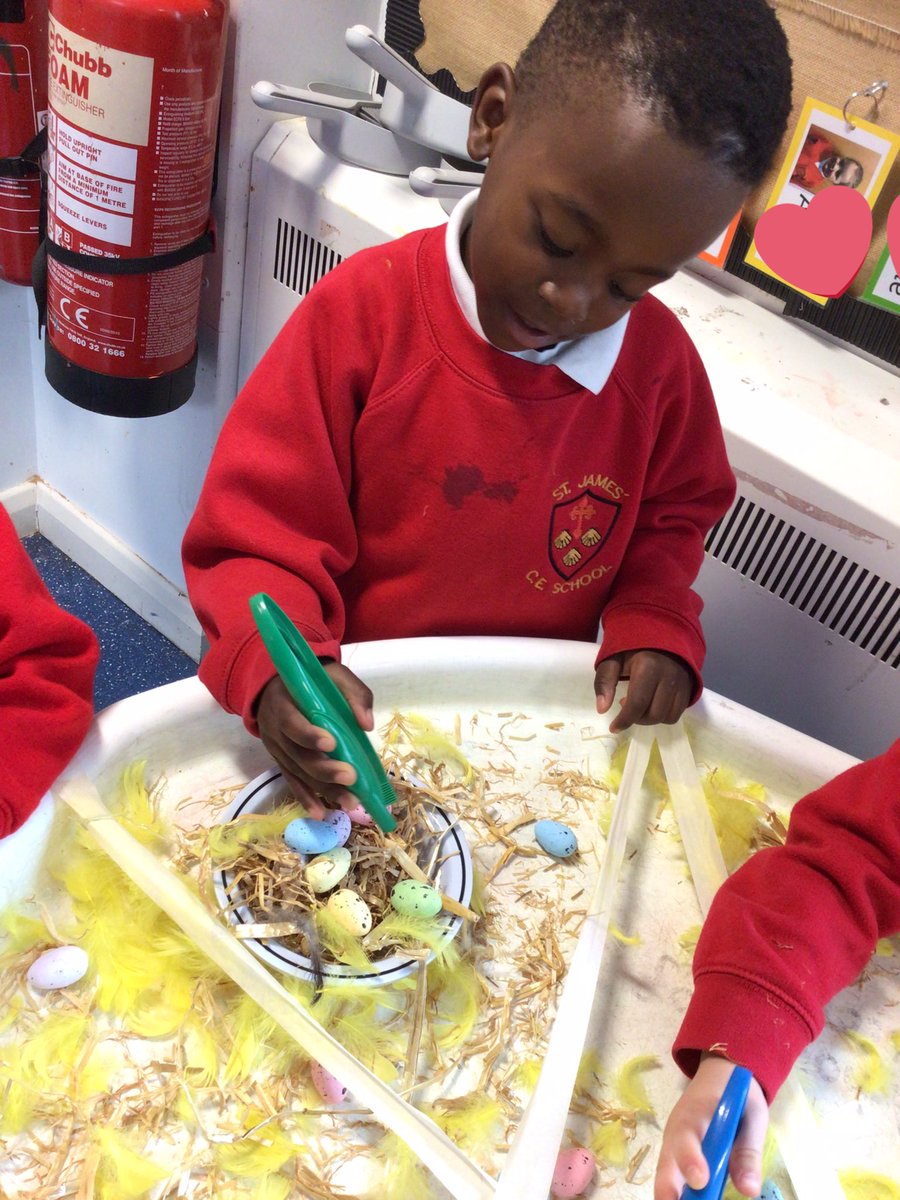stjameswigan's tweet photo. We are using the tweezers to collect eggs for our nests in Reception this morning.
#ASPIRE
#STIMULATINGMINDS https://t.co/O9K2SLOKlh