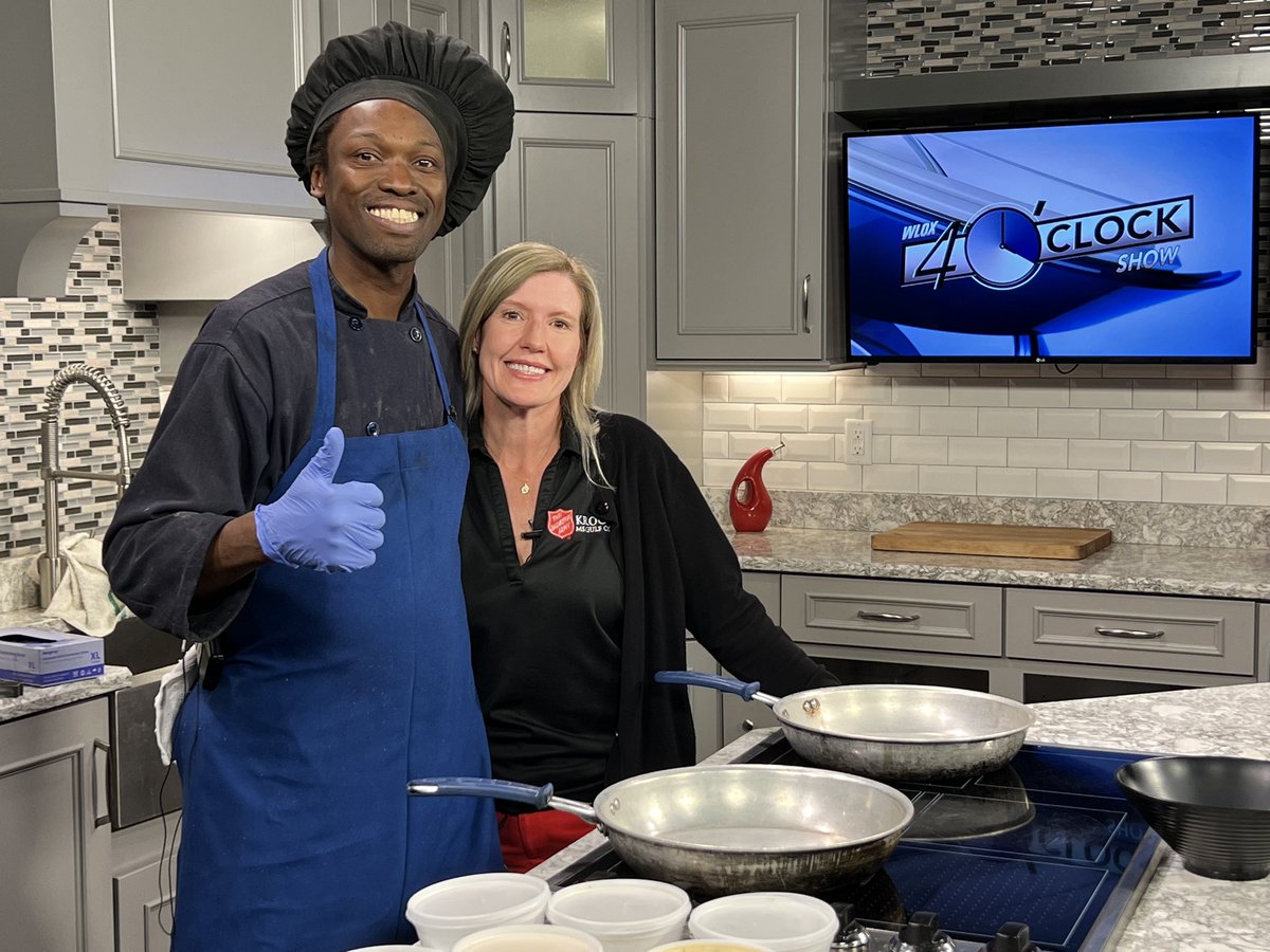 chefcarney's tweet photo. I had an amazing time with the Salavation Army’s Executive Director Danielle Emerson and the staff at @WLOX! This years Taste of South Mississippi will be epic! https://t.co/214sHwGc8D