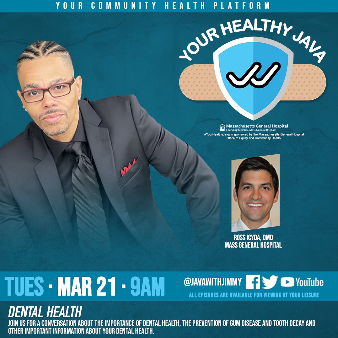 javawithJimmy's tweet image. Good Morning!

Join us in the #javaCafe for today’s #YourHealthyJava as we discuss the importance of our dental health. 

☕️What’s at risk besides our smile?

☕️How do we prevent gum disease and tooth decay?

☕️Who is most at risk?

@MGHEquity