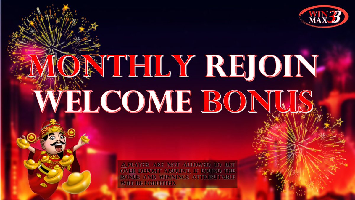 winmax_33's tweet photo. 🇦🇺Winmax33💫

💛 Monthly Rejoin Welcome Bonus 200% 💛

⭐️ Can Rejoin Our Company Every Month And Re-claim Welcome Bonus To Win Again
⭐️ Only For Deposit Member

⬇️ Please click on the links below to contact us for more information ⬇️
Customers service 1 : https://t.co/2ePlteJUTr https://t.co/y83VKkW92N