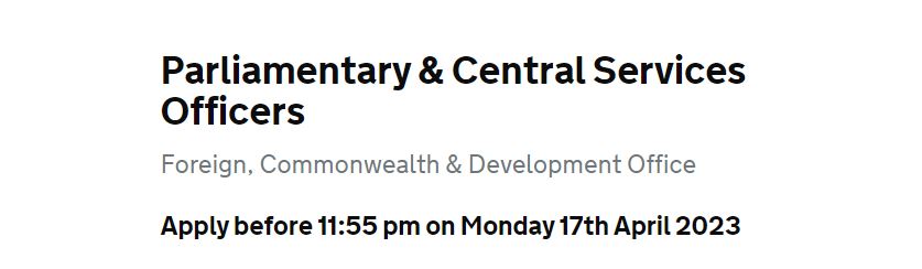 ➡️Are you interested in coordinating and advising on Parliamentary activity? ➡️Could you produce complex briefing packs for the Foreign Secretary? We are looking for Parliamentary & Central Services Officers. To apply: civilservicejobs.service.gov.uk/csr/index.cgi?…