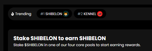 Shibelon_MOON's tweet photo. #SHIBELON dApp now has a trending panel!
https://t.co/Go0gzCnuUt
Always improving our dApp to support the user experience and projects that list on our staking pools
#Shibarium #Kennel #dogpad #shibp #bite #tehbag #fetchyourtokens https://t.co/VnxvCwRZ6S