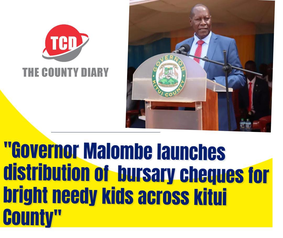 Governor Malombe launches distribution of 120 Million bursary cheques for Pro Poor Fees Support Fund for kids across kitui County
