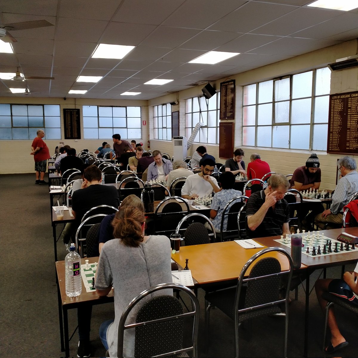 sachessau's tweet photo. Round 8 of SA Championship & SA Candidates is underway at the SA Chess Centre. It's been a great tournament of Classical 90+30 chess so far & the final round is next week.
#Chess #SAChess #SACAChess #AusChess #Adelaide #ChessPunks https://t.co/xFDyF2KAbg