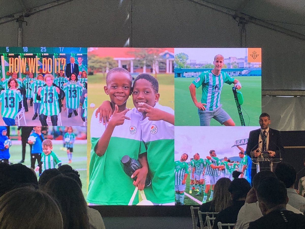 linwilson66's tweet photo. Pleased to be with @EFDN_tweets on behalf of @UpshotSystem meeting many inspiring #csr #morethanfootball champions. Hosted by @RealBetis kicking off the conference with a “collage of good news”. #change #powerofsport https://t.co/JF6hAkalWo