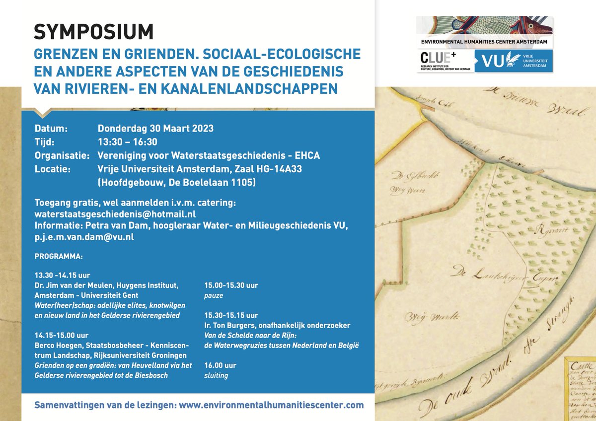 Register for our symposium on the history of water management by 23 March! 

#environmentalhistory #envhum #geschiedenis