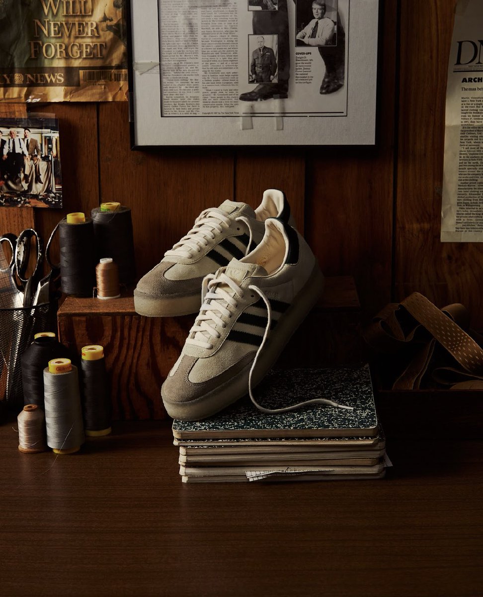 StreetFashion01's tweet photo. Clarks x Kith x Adidas Samba (2023) https://t.co/ge14n6dAEl