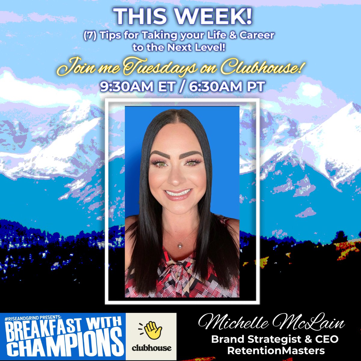 Join me this Morning LIVE on Breakfast With Champions for (7) Tips that will take your LIFE &amp; BUSINESS to the Next Level! 9:30AM ET / 6:30AM PT 💚💚💚 #WeRiseTogether #Clubhouse #BreakfastWithChampions