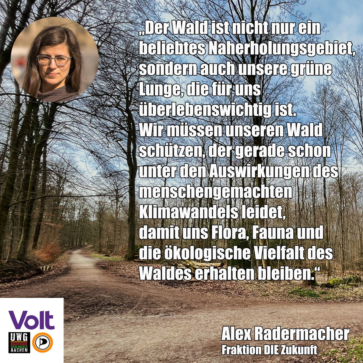 ZukunftAC's tweet photo. Heute ist der internationale Tag des Waldes #ratac #aachen #volt #piraten #uwgaachen #uwg @VoltDeutschland
@PiratenAC https://t.co/RfjRtdpxFA