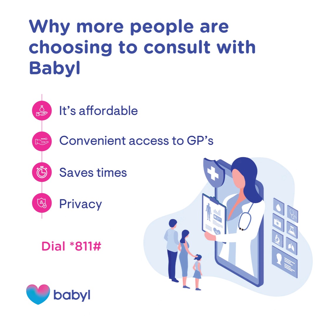 BabylHealth's tweet photo. Why choose Babyl?
👌It’s a convenient way of accessing qualified clinicians over the phone
⏰Reduces your waiting time 
🩺Give you access to medical consultations wherever you are

Register by dialing *811# or calling us on 8111 for free.

#RwOT https://t.co/h3l58QoXmf