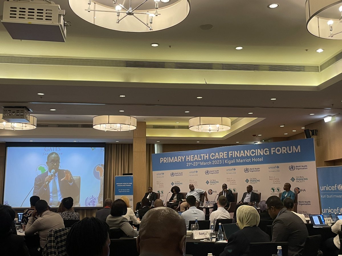 #PHC is critical to UHC and sustainable financing is at the core. Enablers: evidence-driven policies, High public funding #DRM to health, clear leadership, #HRH Devt, #decentralisation, mainstreaming #CHW, strategic purchasing. <a href="/RwandaHealth/">Ministry of Health | Rwanda</a> <a href="/USAIDRIHSARw/">USAID RIHSA Rwanda</a> <a href="/USAIDRwanda/">USAID Rwanda</a>