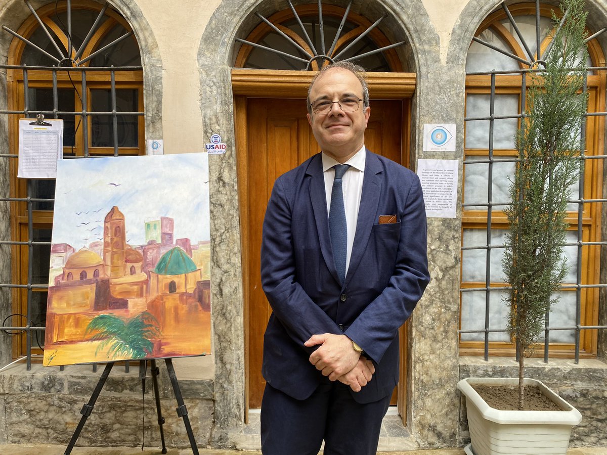 Nawafjasem7's tweet photo. today We are pleased with the second visit of the French Consul General to Mosul in the Old City in Home #MosulEye We welcome everyone who visits the house, available to all. March 21 https://t.co/FdYNz7c2dX