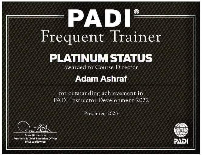 assaray's tweet photo. So incredibly happy to receive the prestigious platinum rating in less than an year as a course director! Special thank to team @DiveDesk .
Heartfelt gratitude to my students who put your trust in me to help you realize your @PADI goals. https://t.co/ugeMMkg6pG