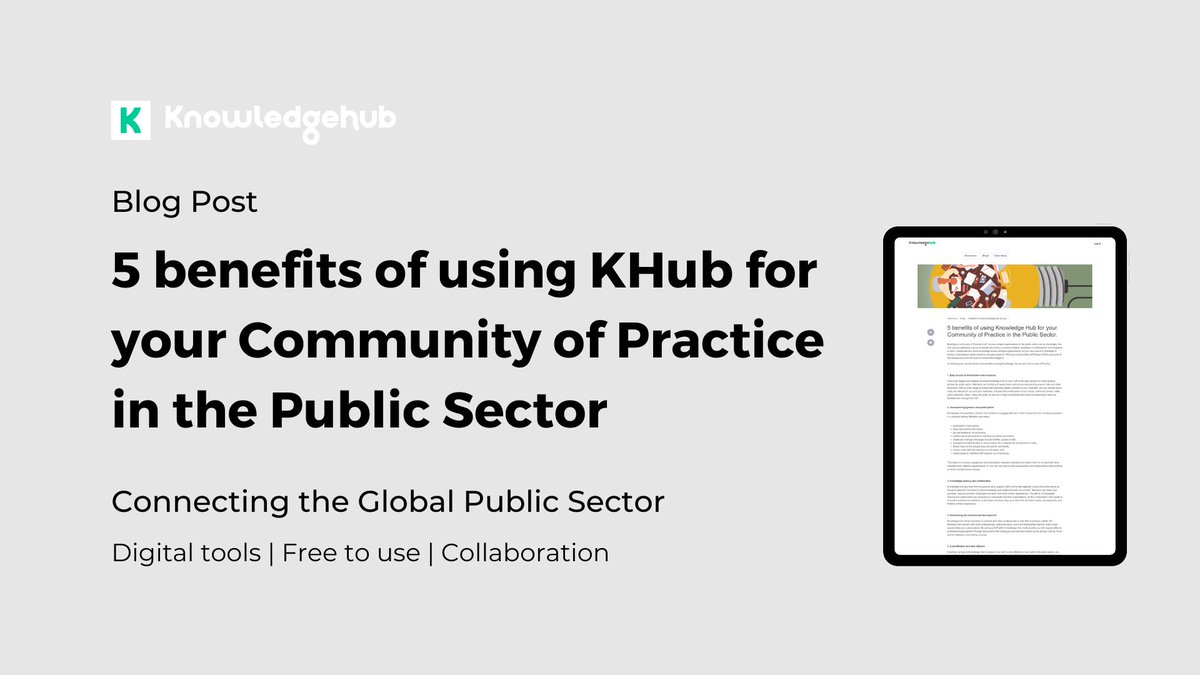 Are you looking for a cost-effective way to connect with other #publicsector professionals in your subject area? Check out our blog post on the benefits of using Knowledge Hub to support your #communityofpractice khub.net/5-benefits-of-…