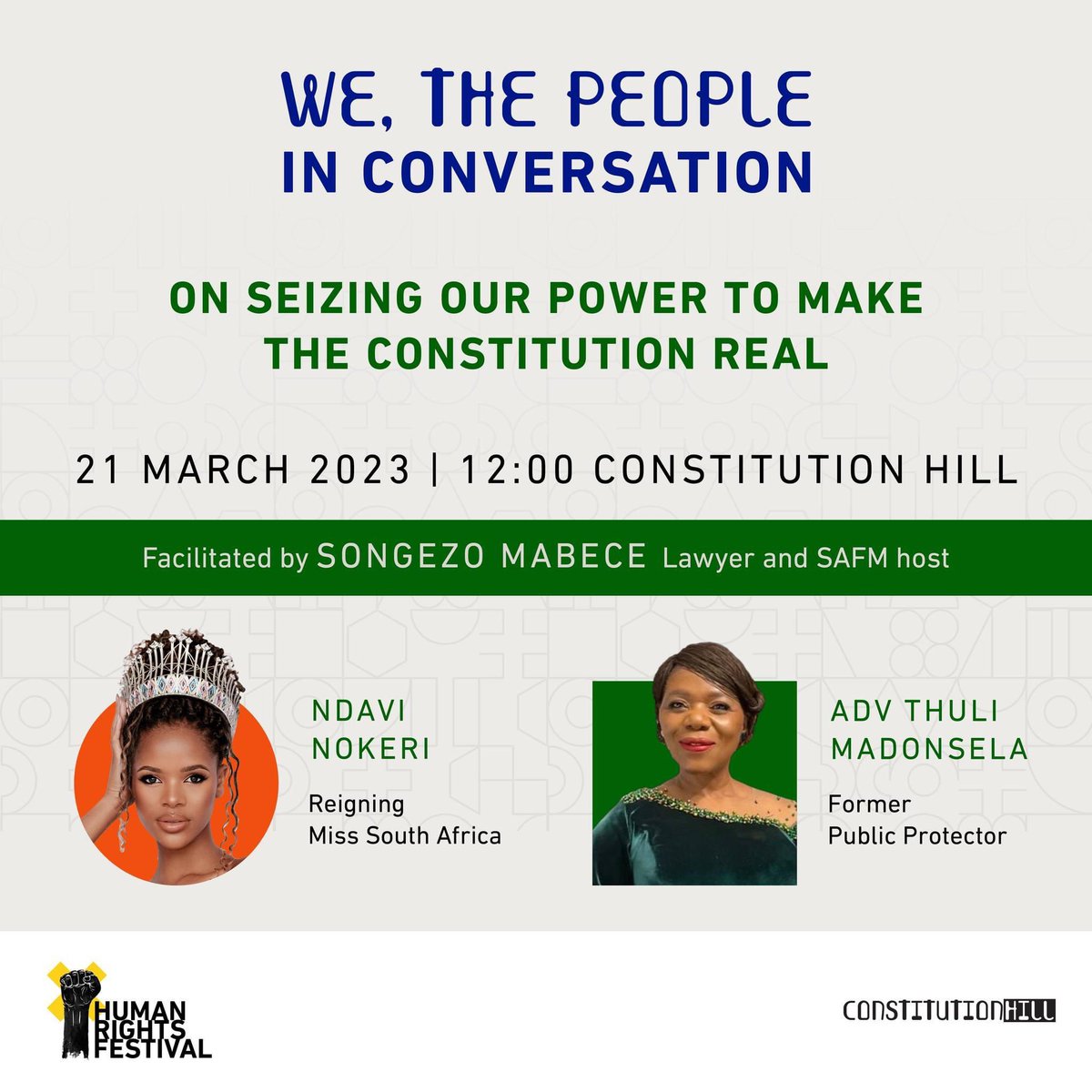 We are live for the We, The people in conversation youtube.com/live/QECKOW-Di… - tune in &amp; become part of this much needed conversation this #HumanRightsDay. #WeThePeopleSA #SeizeThePower