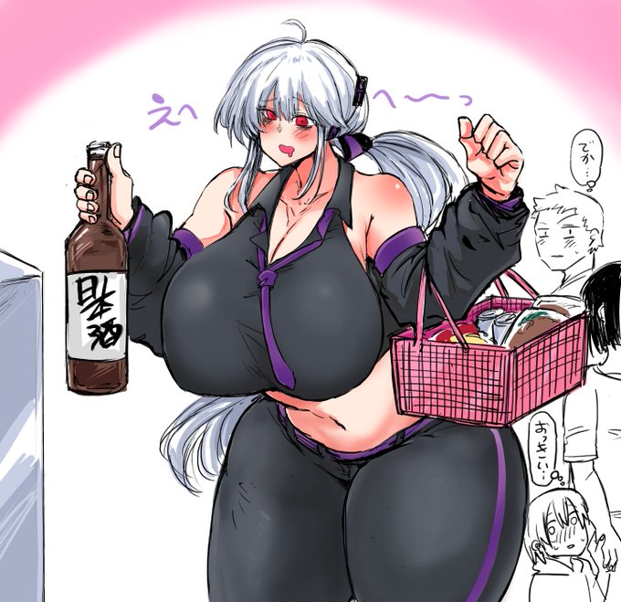 skeb依頼で描かせていただきました!
2m越え晩酌の買い物をしている弱音ハクです 