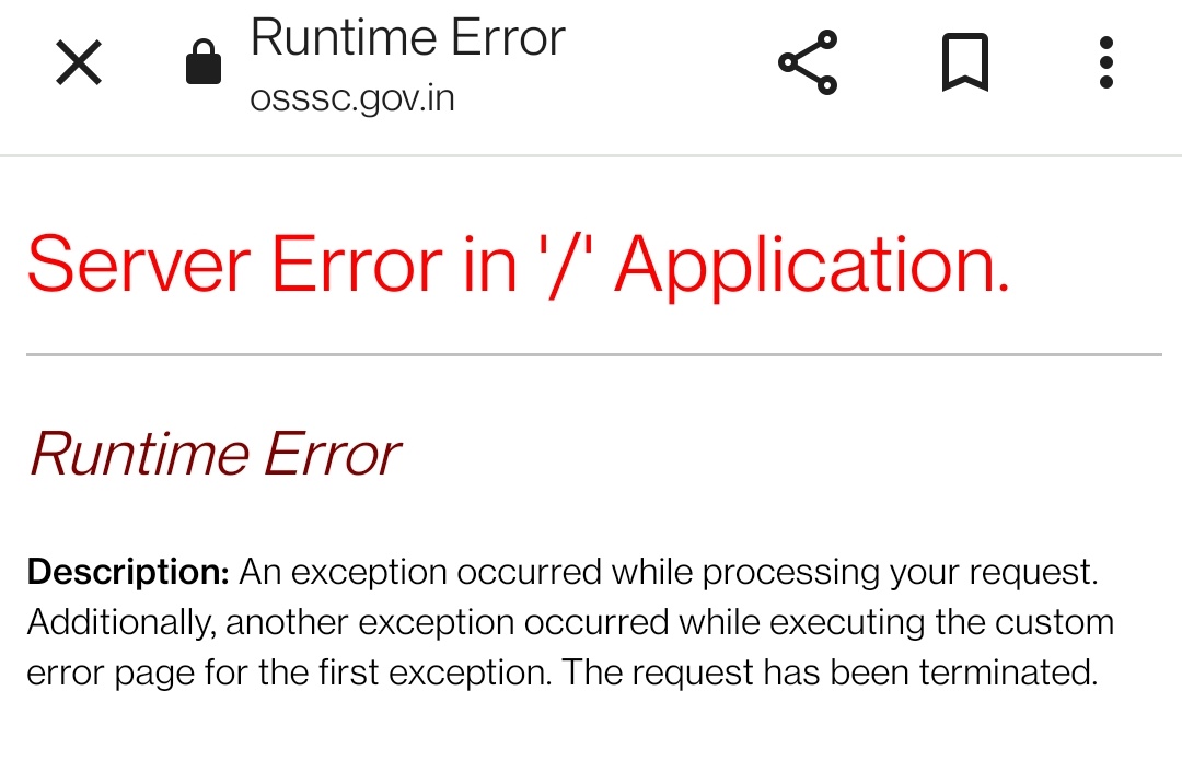 papunsarangi582's tweet image. ତିନି ଦିନ ହେଲା Osssc ର ସାଇଟ୍ ଖୋଲୁନି। ପୁଣି ୨୭ ତାରିଖରେ ଏହାର ଅନ୍ତିମ ଦିନ। ଯଦି ବି ସାଇଟ୍ ଆଜିକାଲି ଭିତରେ ଖୋଲୁଛି ତେବେ Last Date ୨୭ ତାରିଖ ଯାଗାରେ ୩୦ ତାରିଖ କରାଯାଉ। @Naveen_Odisha
@PradeepJenaIAS
@MoSarkar5T

#Osssc #Odisha