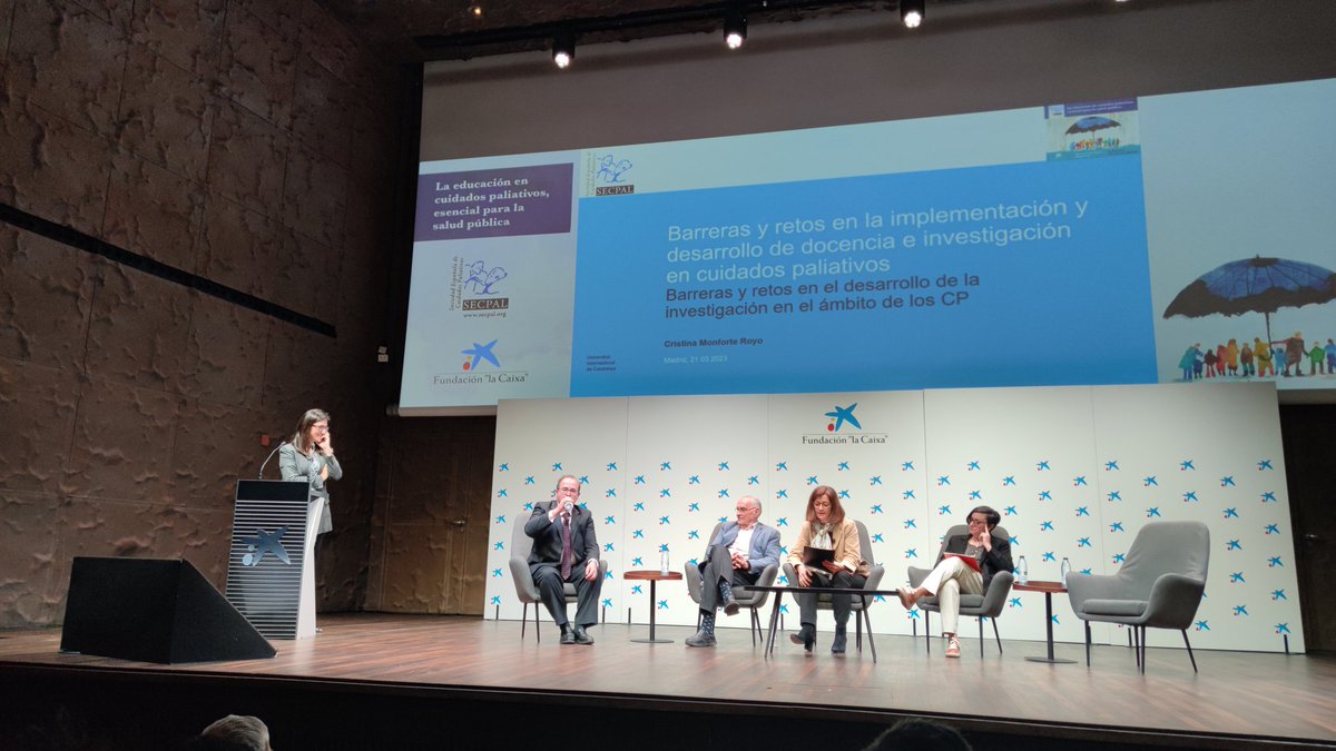 La Directora de la cátedra <a href="/wecareuic/">Cátedra WeCare UIC Barcelona</a>  Cristina Monforte <a href="/CMonforteRoyo/">Cristina Monforte </a> participando de la jornada <a href="/secpal_/">SECPAL_CPaliativos</a> sobre educación y #cuidadospaliativos 

@UICbarcelona