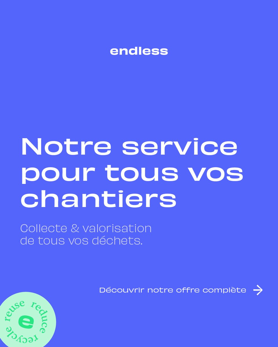 endless_groupe's tweet photo. Nous proposons une offre complète pour collecter et valoriser tous les déchets de chantier 🚛
En bennes ou en big bags, nous gérons les flux de déchets non dangereux et dangereux et les acheminons vers nos centres de tri pour les valoriser dans le respect de la réglementation ♻️ https://t.co/oTh4xF56Oi