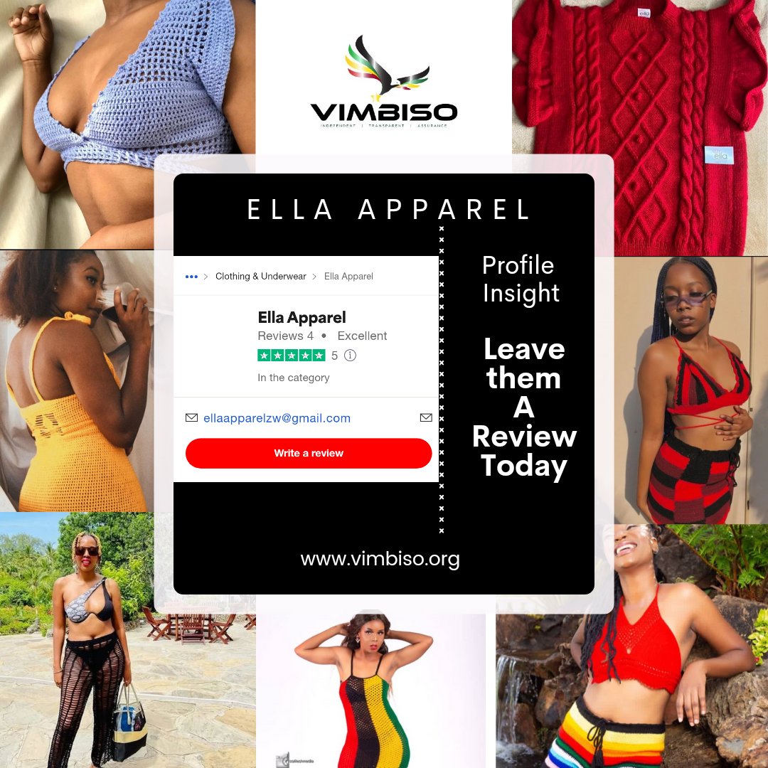 Share your experience you had when you worked with <a href="/EllaApparel_/">Ella Apparel 🧶🇿🇼</a>  let us know on their vimbiso profile
vimbiso.org/profile/Ella%2…