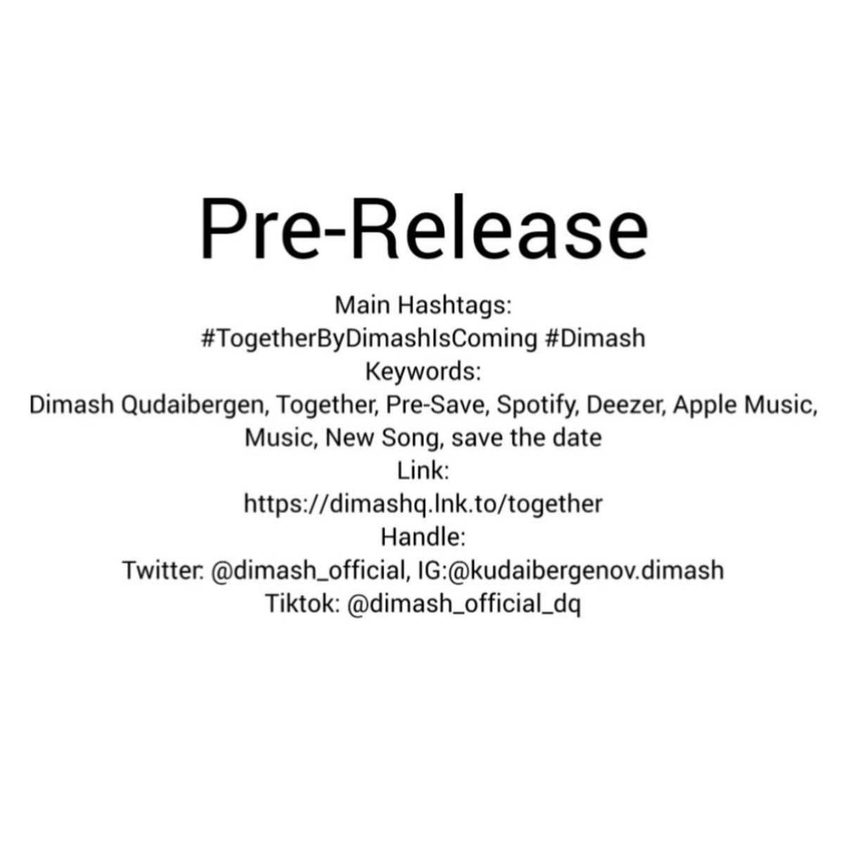 nikitaLila's tweet photo. Suggestions for the release of TOGETHER by Dimash Qudaibergen (tomorrow on 22nd/ midnight in your timezone) https://t.co/EgQ3eJyHJb