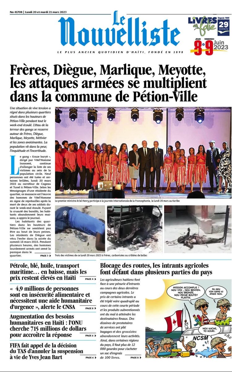nouvelliste's tweet photo. La Une du Nouvelliste ! https://t.co/WlMaqCOb28