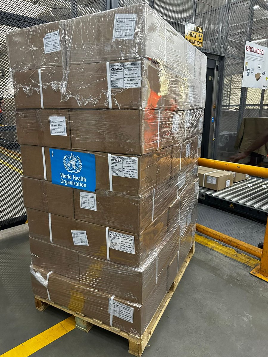 WHOMalawi's tweet photo. In response to #CycloneFreddy that left a trail of destruction in Southern Region of #Malawi, @WHO’s Nairobi hub has dispatched medical supplies worth USD $155k to @WHOMalawi to support displaced affected families. We stand in solidarity w/ @MalawiGovt &amp; we continue supporting 🇲🇼 https://t.co/aYsBsTPrnE