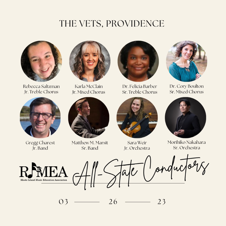 RIMEAorg's tweet photo. All-State season will finish this Sunday, 3/26, at @TheVetsRI with the Junior/Senior Choruses (11AM), Bands (3PM) and Orchestras (6PM). Find all the details, including ticketing, at https://t.co/QWR1a1qJVB #MIOSM #MusicIsAllOfUs https://t.co/c5spUYlYDf