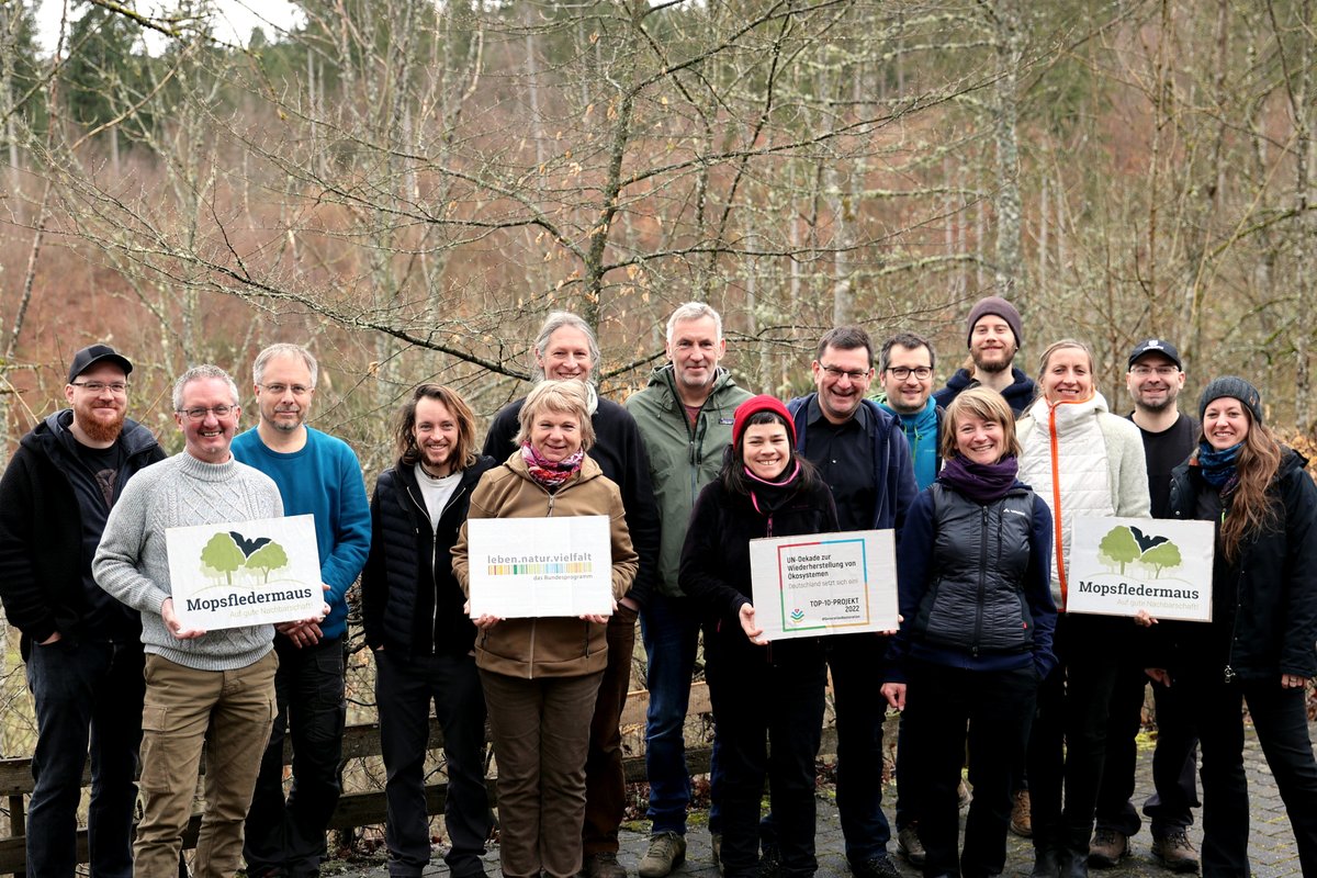 #Mopsfledermaus-Projekt im #bpbv ist „Top-10-Projekt“ im Wettbewerb d. UN-Dekade zur Wiederherstellung v. Ökosystemen! Wir freuen uns über die Auszeichnung unseres Einsatzes für die Art u. ihren Lebensraum #Wald. 
👉mopsfledermaus.de
<a href="/Dekade_Rest_DE/">UN-Dekade Restoration DE</a>, <a href="/BfN_de/">BundesNaturschutzAmt</a>, #TagdesWaldes