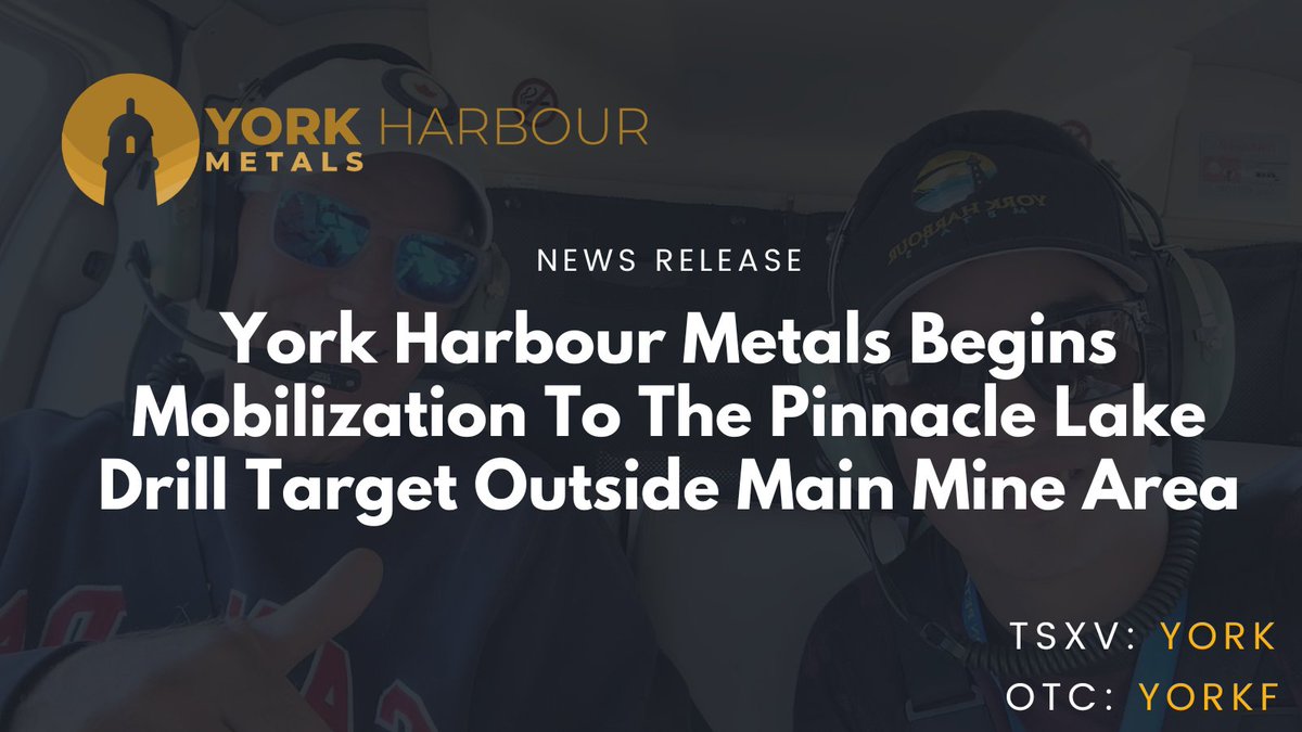 yorkharbour's tweet image. 📰News Release: York Harbour Metals Begins Mobilization To The Pinnacle Lake Drill Target Outside Main Mine Area

Click to Read Full Release: yorkharbourmetals.com/york-harbour-m…

🇨🇦 TSX Venture: $YORK
🇺🇸 OTCQB: YORKF
🇩🇪 Frankfurt: 5DE0

#drillprogram #mintwit #mining #copper #silver #zinc
