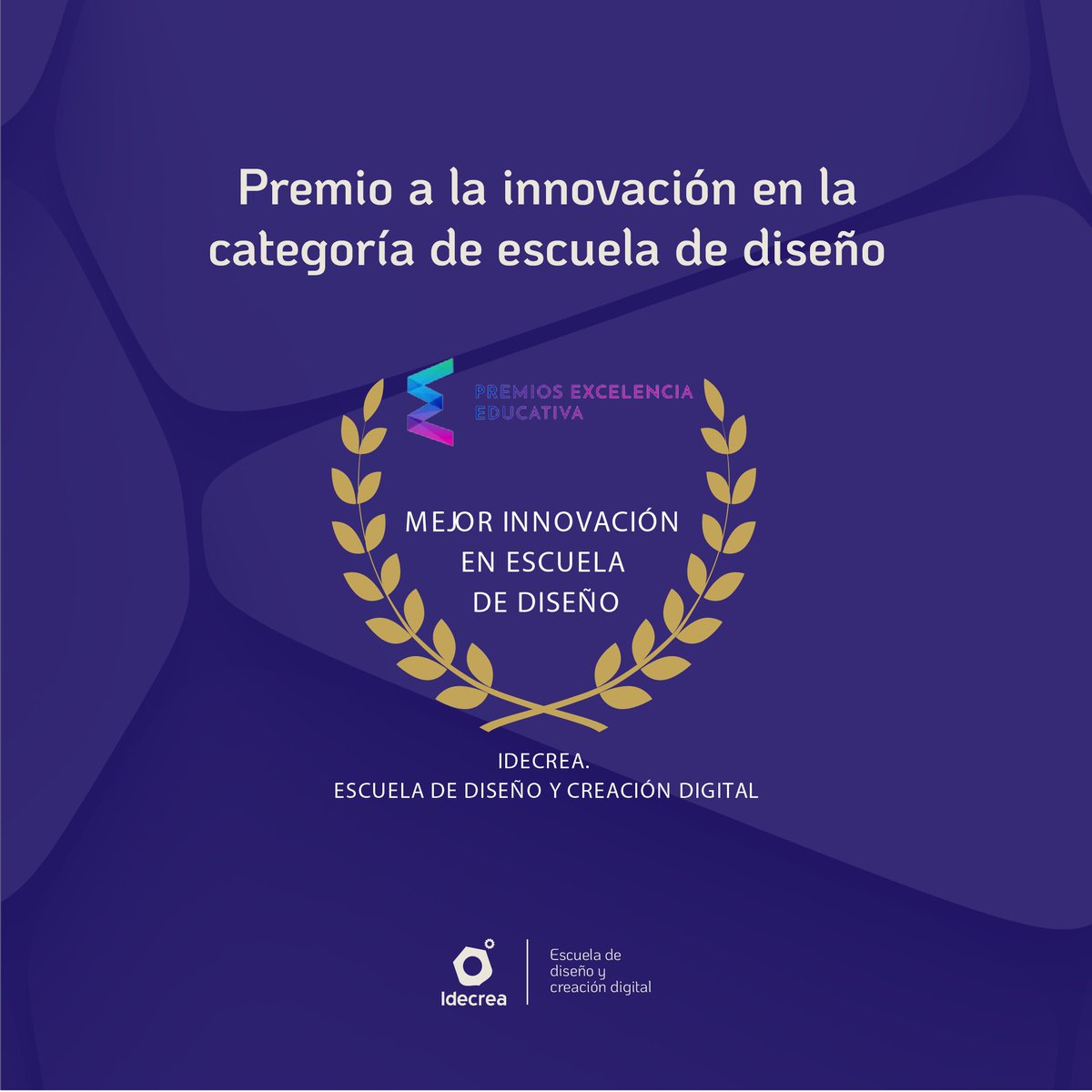 Idecrea's tweet photo. Idecrea. Premio a la innovación en escuela de diseño.

Los premios contaban con diversas categorías en la excelencia educativa y nuestra escuela Idecrea fue premiada en la categoría mejor innovación en escuela de diseño. 

🔗 https://t.co/Pr5ECzAep6

#Idecrea #ExcelenciaEducativa https://t.co/jDhOFfNcKE