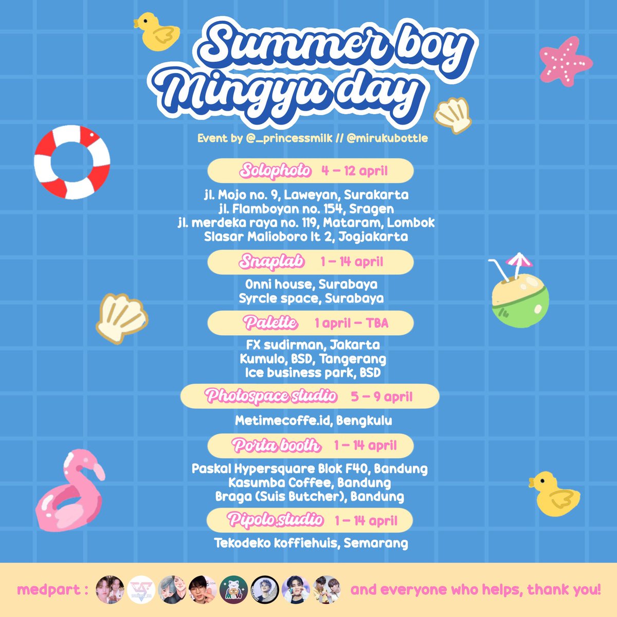 _PrincessMilk's tweet photo. (RT&amp;Likes are appreciated💕)

🐶Summer Boy Mingyu Day🐶
Mingyu’s Birthday Photobooth Event
by @_princessmilk

🗓️ 1 April 2023 - TBA
📍kindly refer to the poster

Let’s have fun celebrating mingyu’s birthday💕 https://t.co/26sO1pQxCn