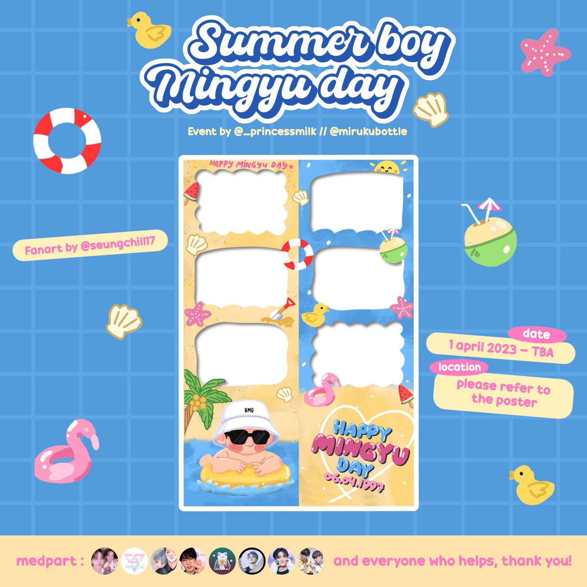 _PrincessMilk's tweet photo. (RT&amp;Likes are appreciated💕)

🐶Summer Boy Mingyu Day🐶
Mingyu’s Birthday Photobooth Event
by @_princessmilk

🗓️ 1 April 2023 - TBA
📍kindly refer to the poster

Let’s have fun celebrating mingyu’s birthday💕 https://t.co/26sO1pQxCn